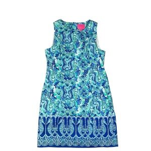 Lilly Pulitzer Mila Stretch Shift Dress Seeing Double sz 12
